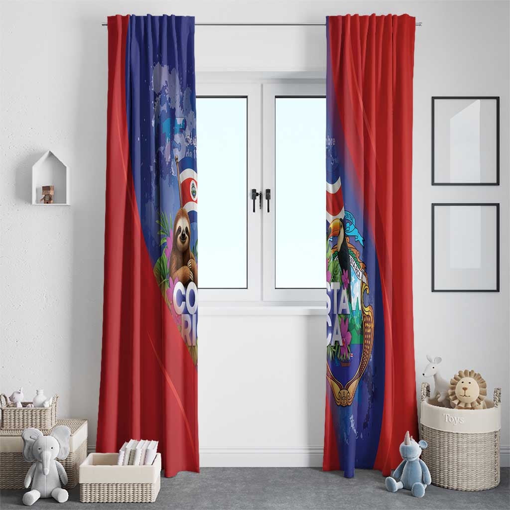 Costa Rica Independence Day Window Curtain 204 Years Of Freedom - Wonder Print Shop