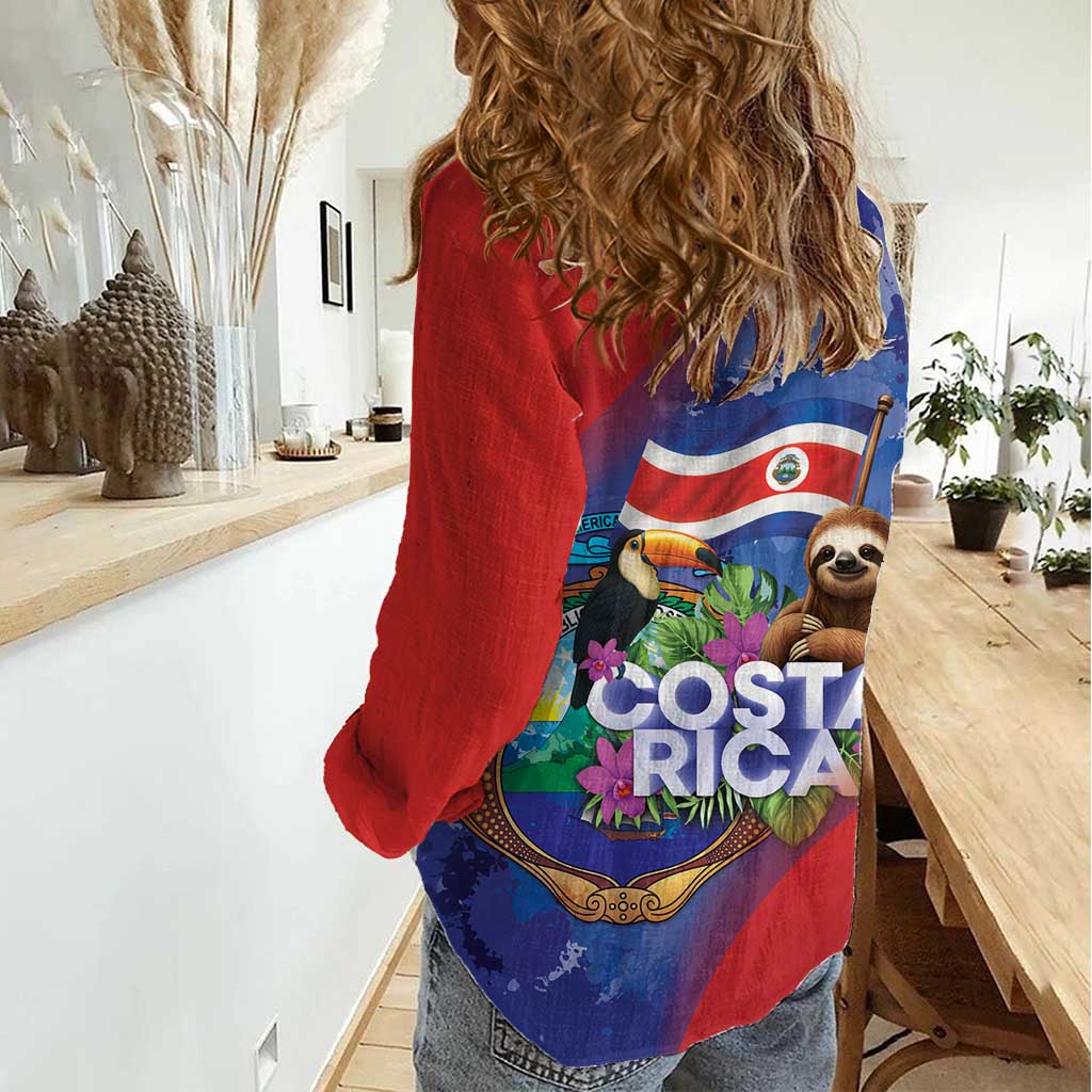Costa Rica Independence Day Women Casual Shirt 204 Years Of Freedom - Wonder Print Shop