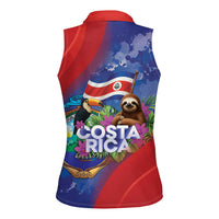 Costa Rica Independence Day Women Sleeveless Polo Shirt 204 Years Of Freedom - Wonder Print Shop