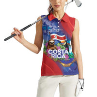 Costa Rica Independence Day Women Sleeveless Polo Shirt 204 Years Of Freedom - Wonder Print Shop