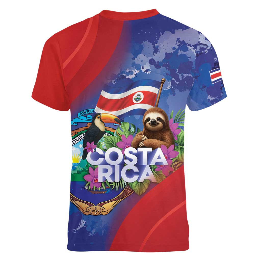 Costa Rica Independence Day Women V-Neck T-Shirt 204 Years Of Freedom - Wonder Print Shop