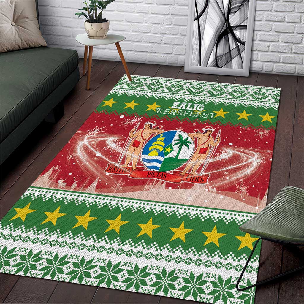 Suriname Christmas Area Rug Coat Of Arms Zalig Kersfeest - Wonder Print Shop