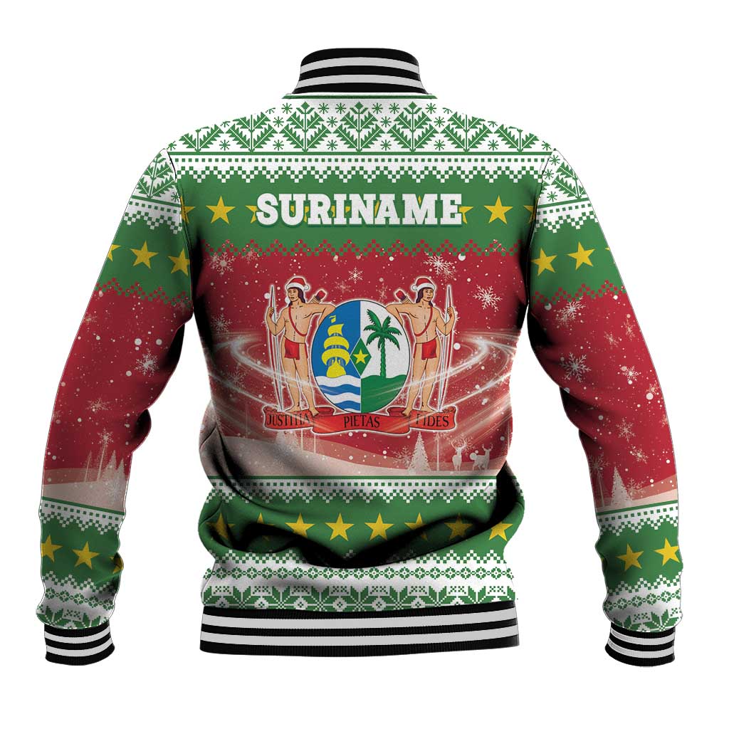 Suriname Christmas Baseball Jacket Coat Of Arms Zalig Kersfeest - Wonder Print Shop