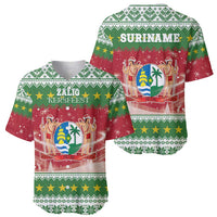 Suriname Christmas Baseball Jersey Coat Of Arms Zalig Kersfeest - Wonder Print Shop