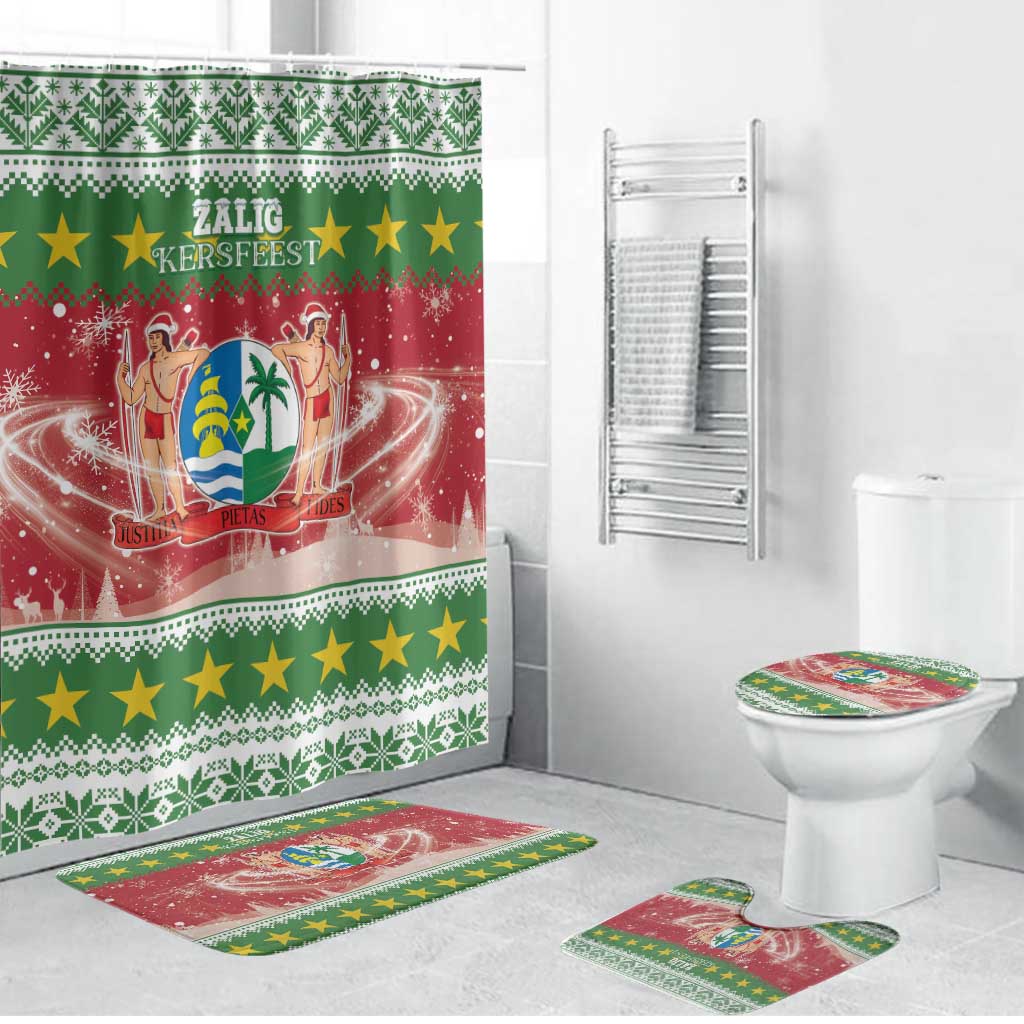 Suriname Christmas Bathroom Set Coat Of Arms Zalig Kersfeest - Wonder Print Shop