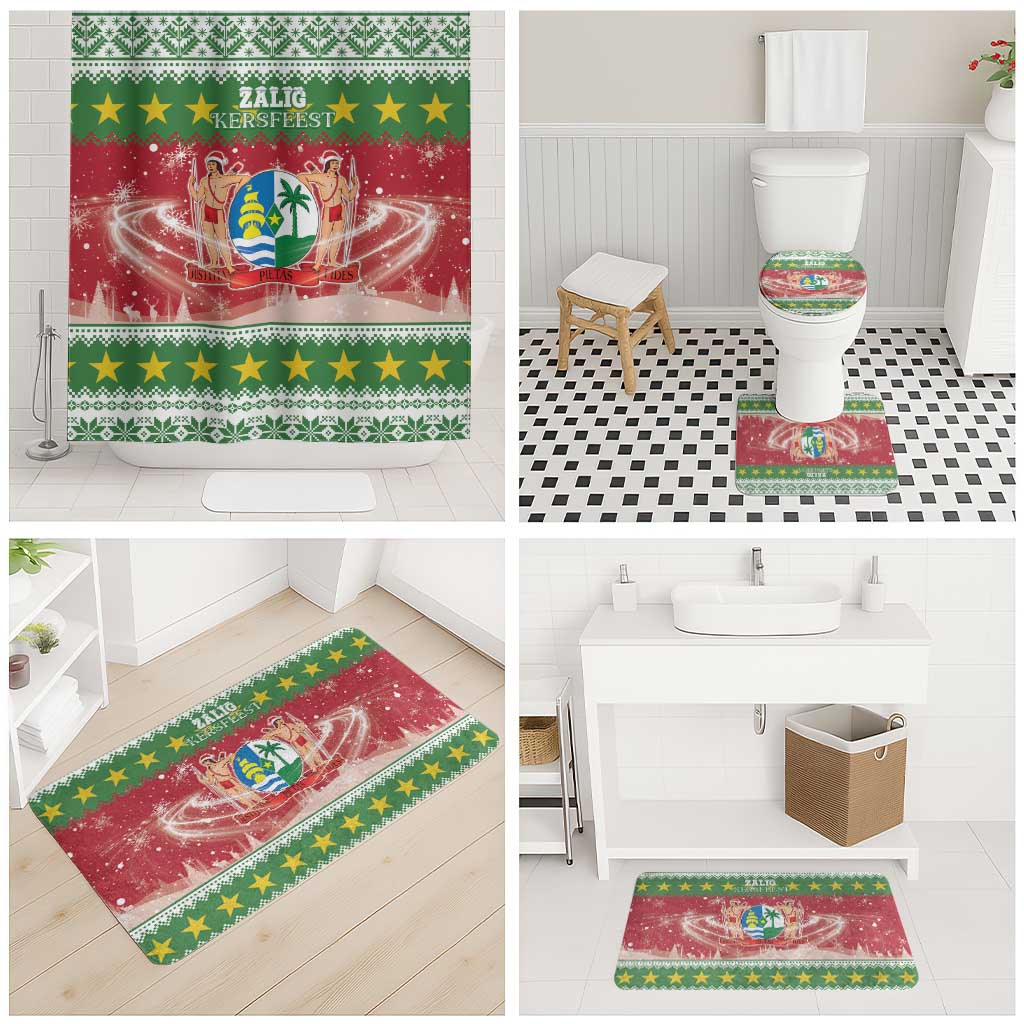 Suriname Christmas Bathroom Set Coat Of Arms Zalig Kersfeest - Wonder Print Shop