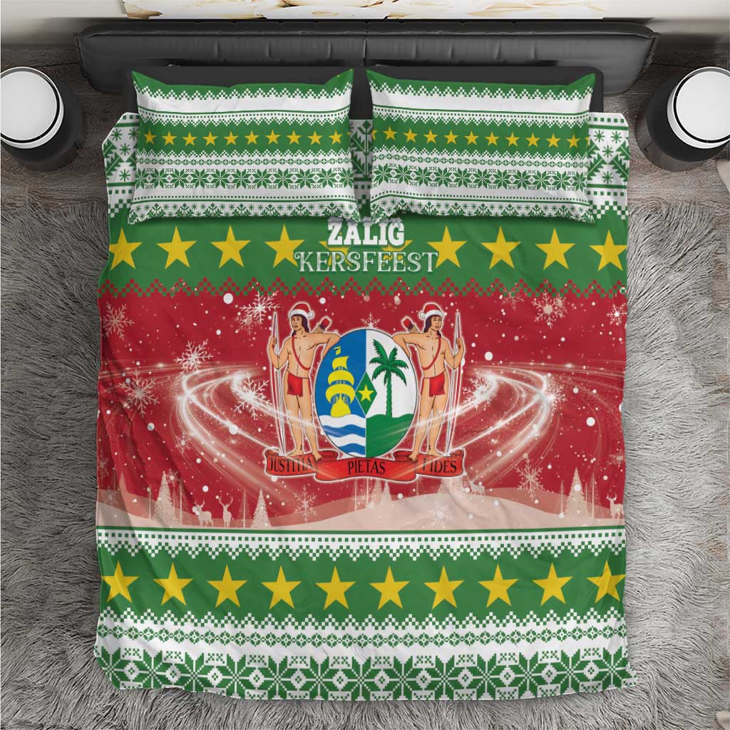 Suriname Christmas Bedding Set Coat Of Arms Zalig Kersfeest - Wonder Print Shop