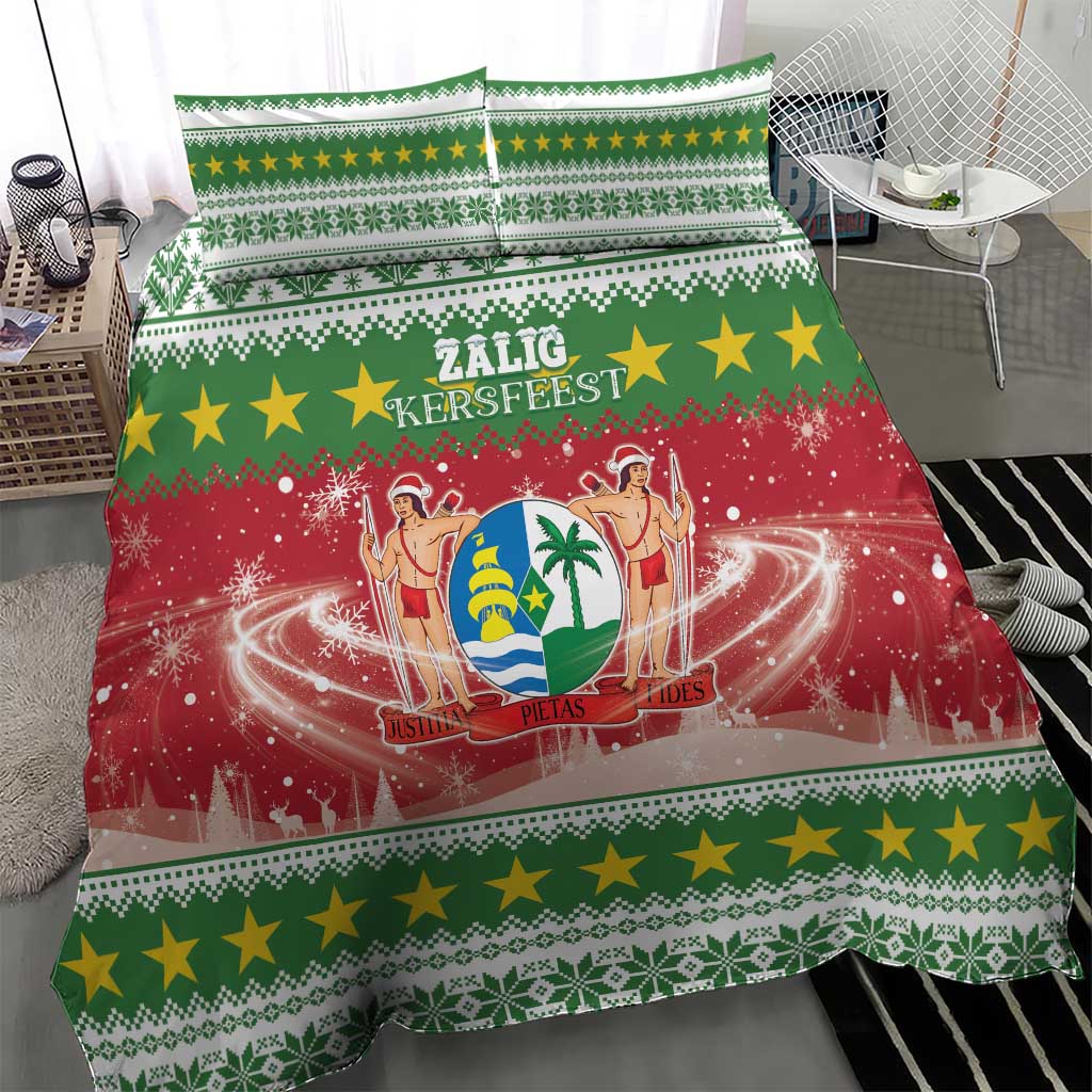 Suriname Christmas Bedding Set Coat Of Arms Zalig Kersfeest - Wonder Print Shop