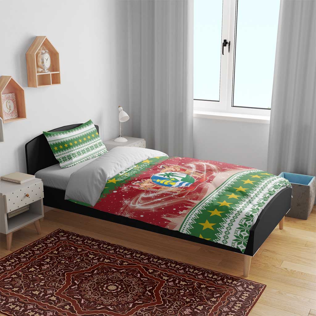 Suriname Christmas Bedding Set Coat Of Arms Zalig Kersfeest - Wonder Print Shop
