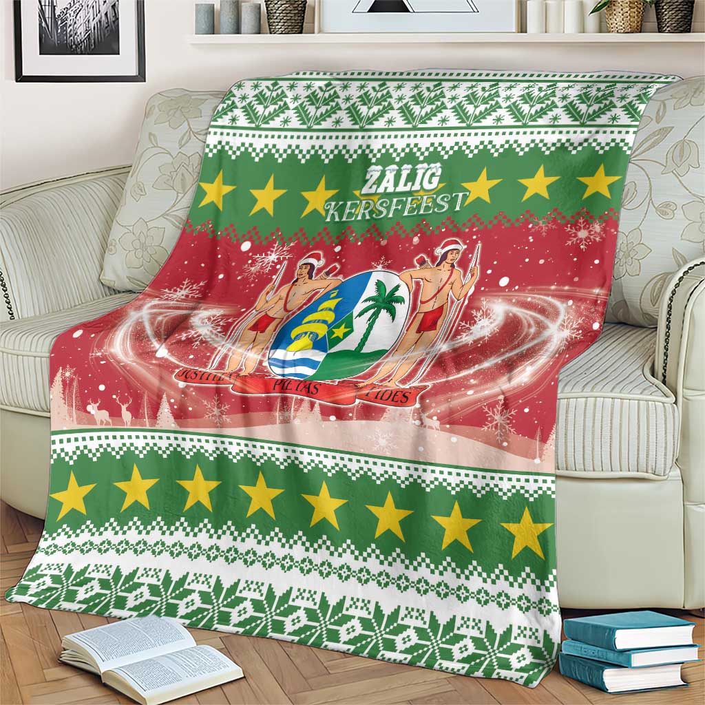 Suriname Christmas Blanket Coat Of Arms Zalig Kersfeest - Wonder Print Shop