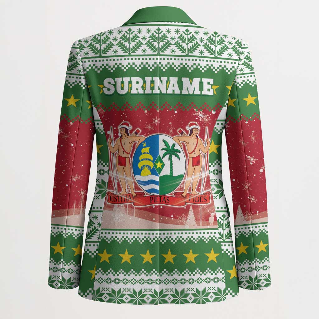 Suriname Christmas Blazer Coat Of Arms Zalig Kersfeest - Wonder Print Shop