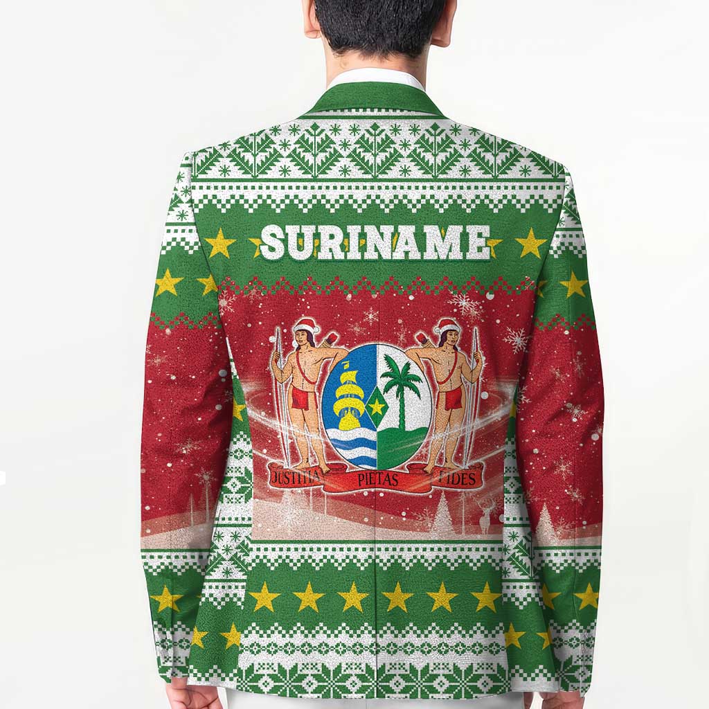 Suriname Christmas Blazer Coat Of Arms Zalig Kersfeest - Wonder Print Shop