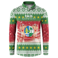 Suriname Christmas Button Sweatshirt Coat Of Arms Zalig Kersfeest - Wonder Print Shop