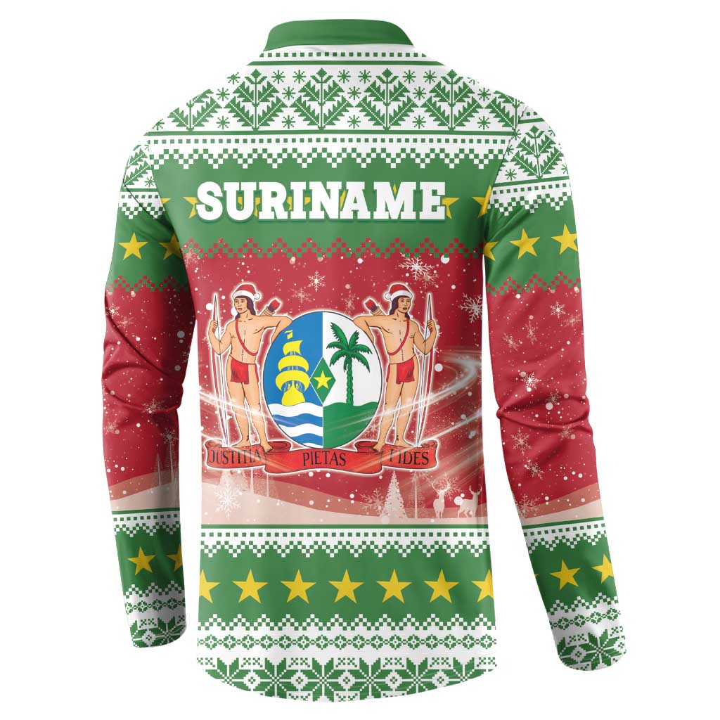 Suriname Christmas Button Sweatshirt Coat Of Arms Zalig Kersfeest - Wonder Print Shop