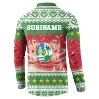 Suriname Christmas Button Sweatshirt Coat Of Arms Zalig Kersfeest - Wonder Print Shop