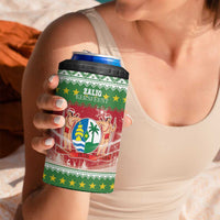 Suriname Christmas 4 in 1 Can Cooler Tumbler Coat Of Arms Zalig Kersfeest - Wonder Print Shop