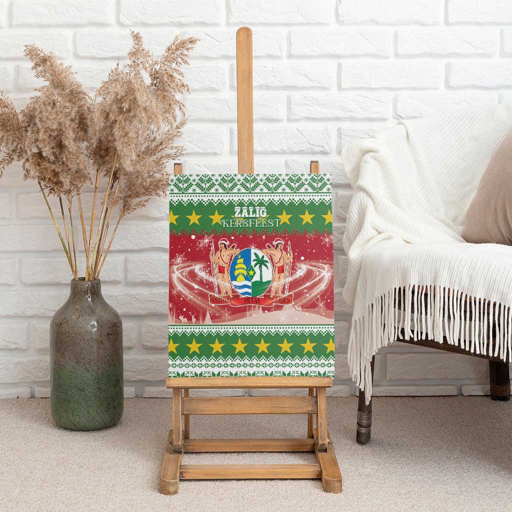 Suriname Christmas Canvas Wall Art Coat Of Arms Zalig Kersfeest - Wonder Print Shop