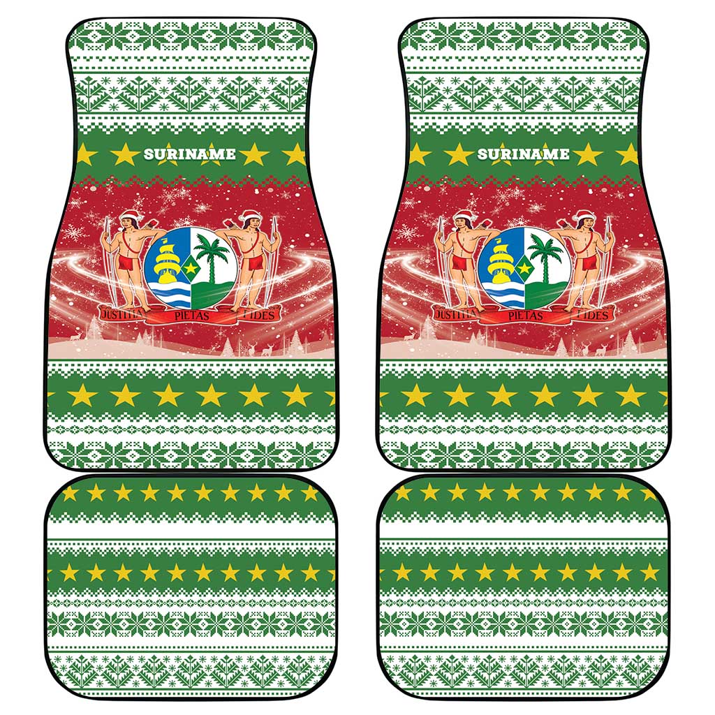 Suriname Christmas Car Mats Coat Of Arms Zalig Kersfeest - Wonder Print Shop