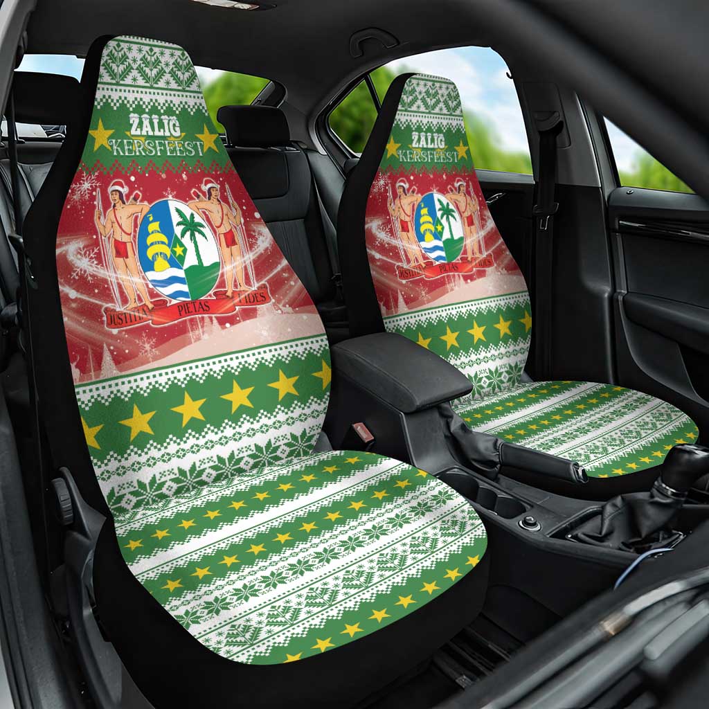 Suriname Christmas Car Seat Cover Coat Of Arms Zalig Kersfeest - Wonder Print Shop