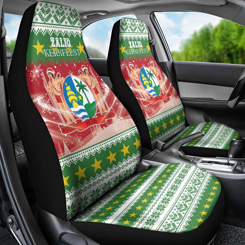 Suriname Christmas Car Seat Cover Coat Of Arms Zalig Kersfeest - Wonder Print Shop