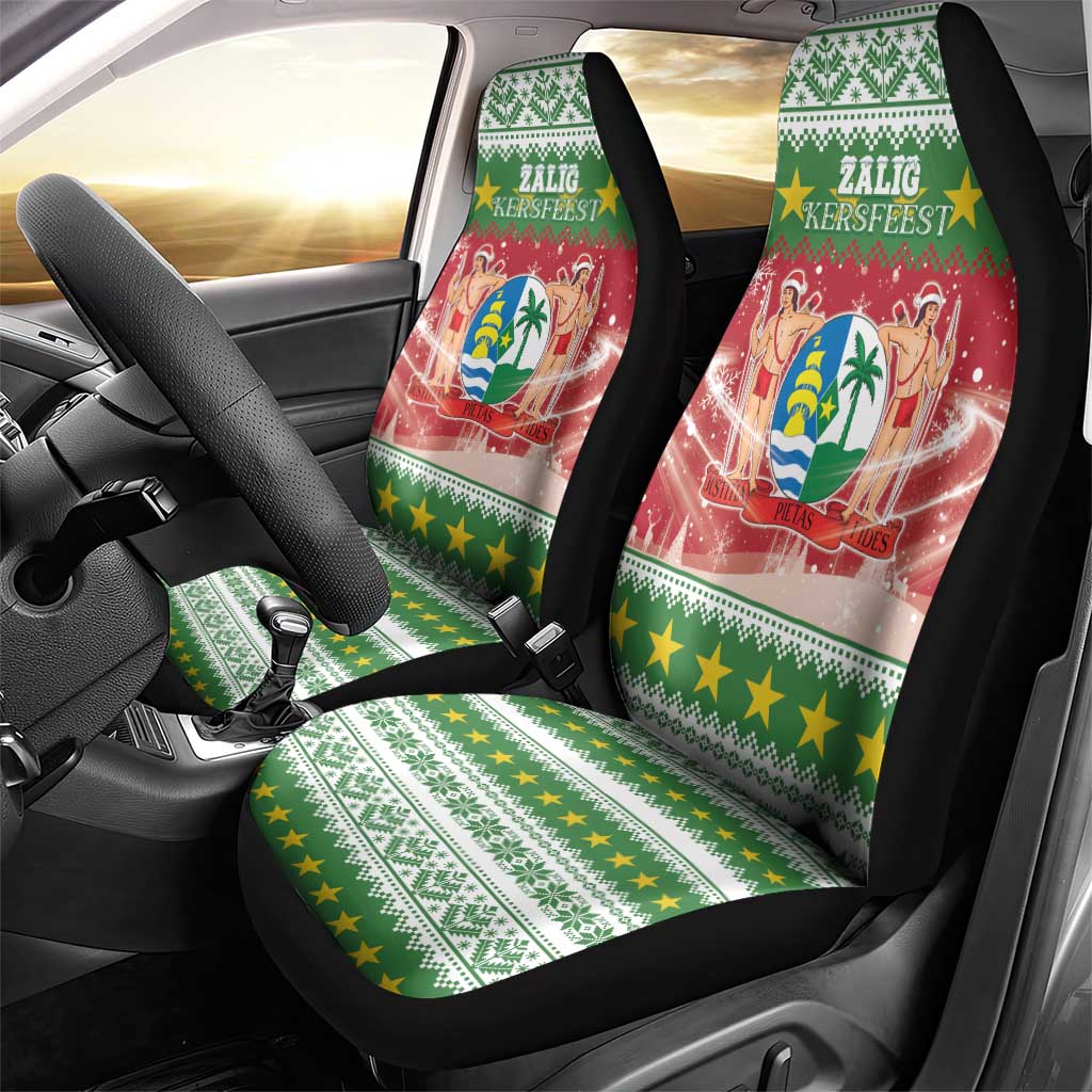 Suriname Christmas Car Seat Cover Coat Of Arms Zalig Kersfeest - Wonder Print Shop