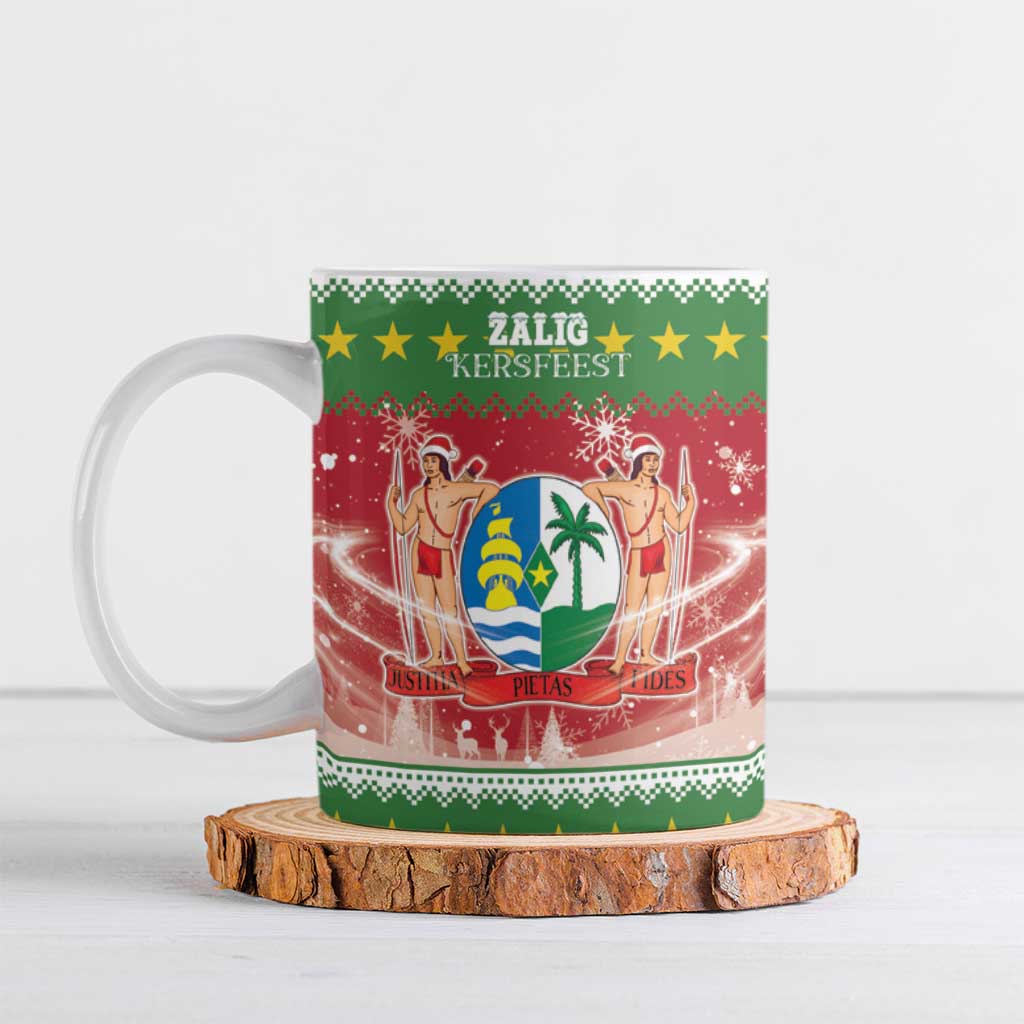 Suriname Christmas Ceramic Mug Coat Of Arms Zalig Kersfeest - Wonder Print Shop