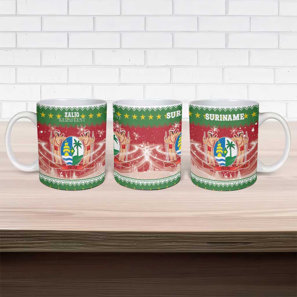 Suriname Christmas Ceramic Mug Coat Of Arms Zalig Kersfeest - Wonder Print Shop