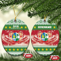 Suriname Christmas Ceramic Ornament Coat Of Arms Zalig Kersfeest - Wonder Print Shop