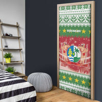 Suriname Christmas Door Cover Coat Of Arms Zalig Kersfeest - Wonder Print Shop