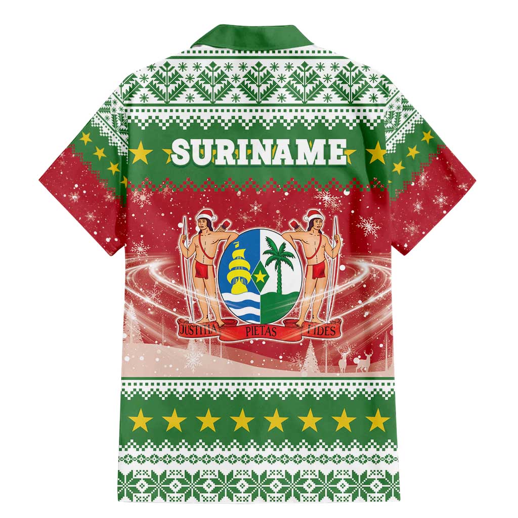 Suriname Christmas Family Matching Mermaid Dress and Hawaiian Shirt Coat Of Arms Zalig Kersfeest - Wonder Print Shop