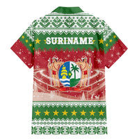Suriname Christmas Family Matching Mermaid Dress and Hawaiian Shirt Coat Of Arms Zalig Kersfeest - Wonder Print Shop