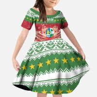 Suriname Christmas Family Matching Off Shoulder Maxi Dress and Hawaiian Shirt Coat Of Arms Zalig Kersfeest - Wonder Print Shop