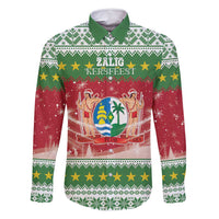 Suriname Christmas Family Matching Off Shoulder Short Dress and Hawaiian Shirt Coat Of Arms Zalig Kersfeest - Wonder Print Shop