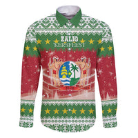 Suriname Christmas Family Matching Puletasi and Hawaiian Shirt Coat Of Arms Zalig Kersfeest - Wonder Print Shop