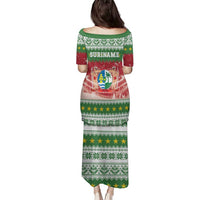 Suriname Christmas Family Matching Puletasi and Hawaiian Shirt Coat Of Arms Zalig Kersfeest - Wonder Print Shop