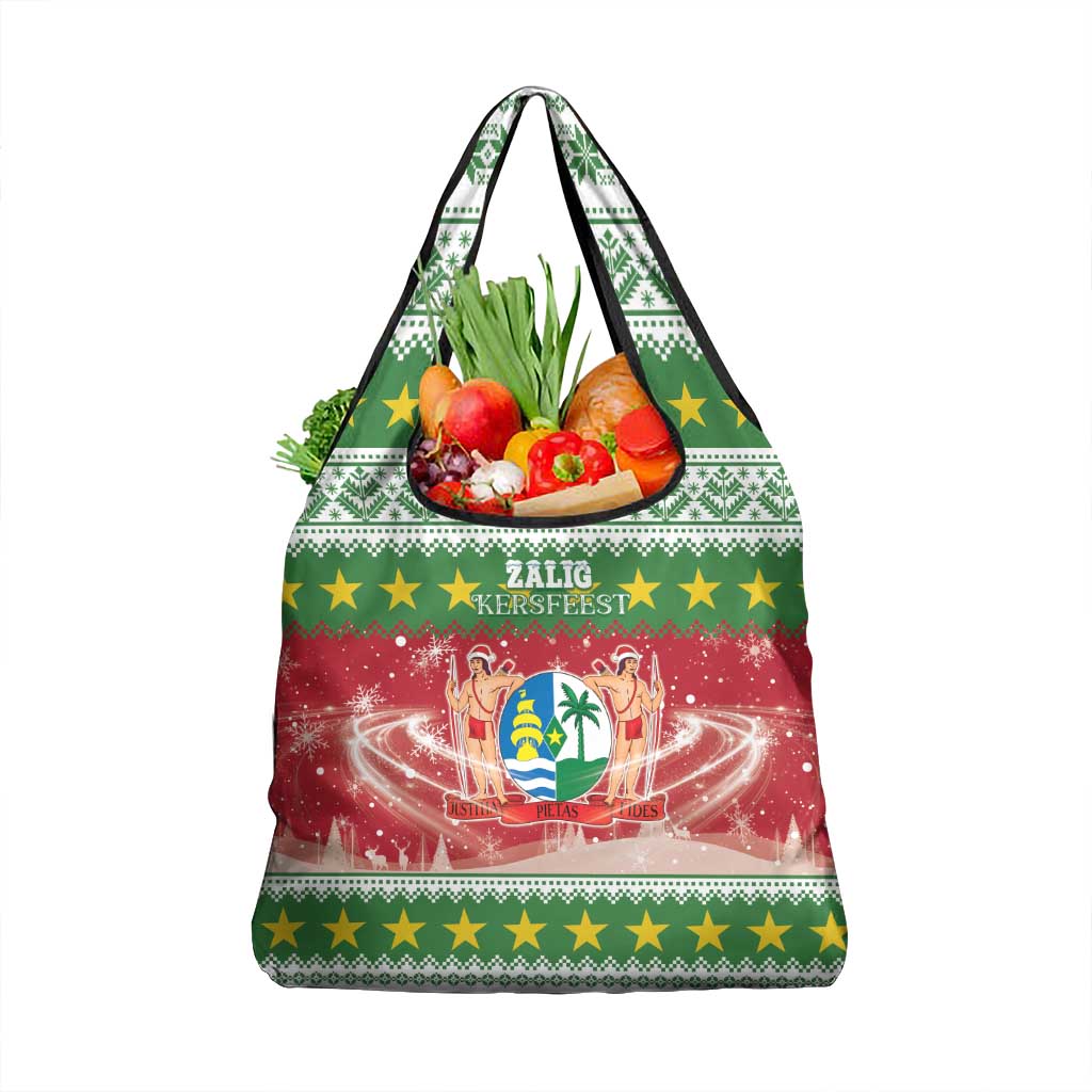 Suriname Christmas Grocery Bag Coat Of Arms Zalig Kersfeest - Wonder Print Shop