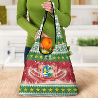 Suriname Christmas Grocery Bag Coat Of Arms Zalig Kersfeest - Wonder Print Shop