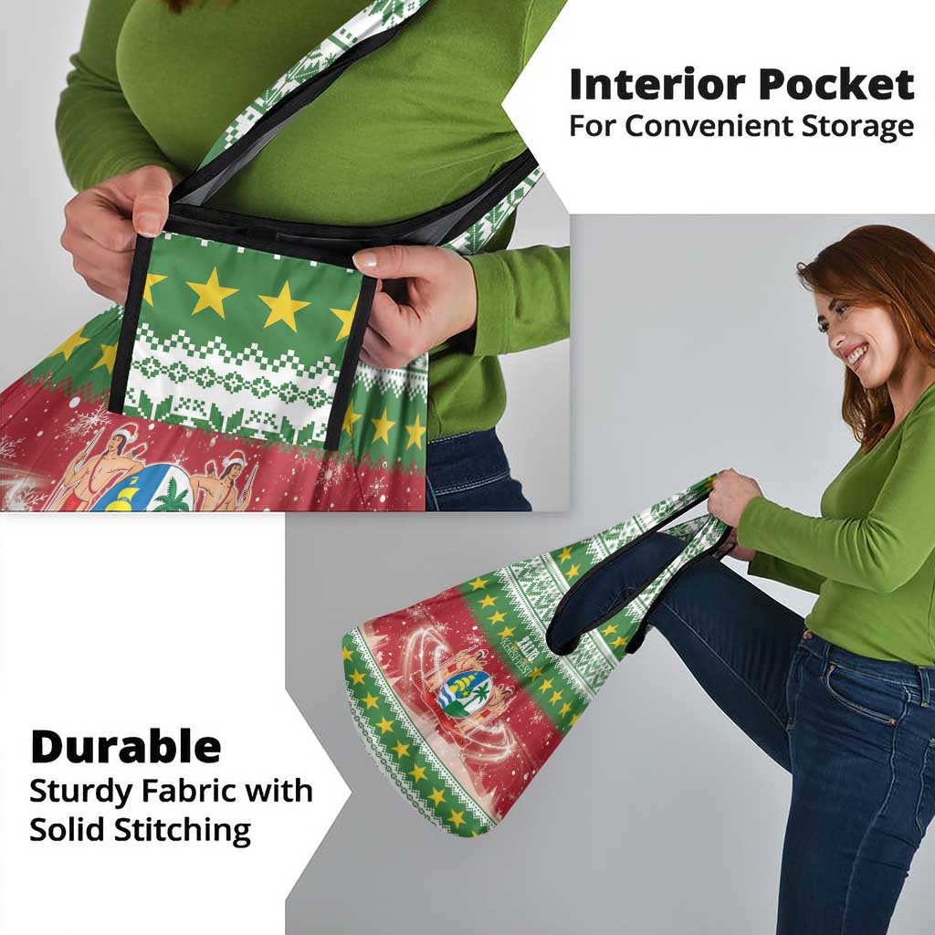 Suriname Christmas Grocery Bag Coat Of Arms Zalig Kersfeest - Wonder Print Shop