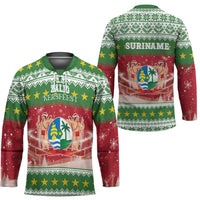 Suriname Christmas Hockey Jersey Coat Of Arms Zalig Kersfeest - Wonder Print Shop