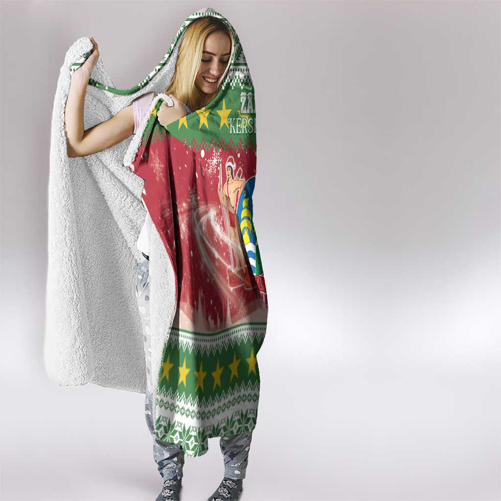 Suriname Christmas Hooded Blanket Coat Of Arms Zalig Kersfeest - Wonder Print Shop