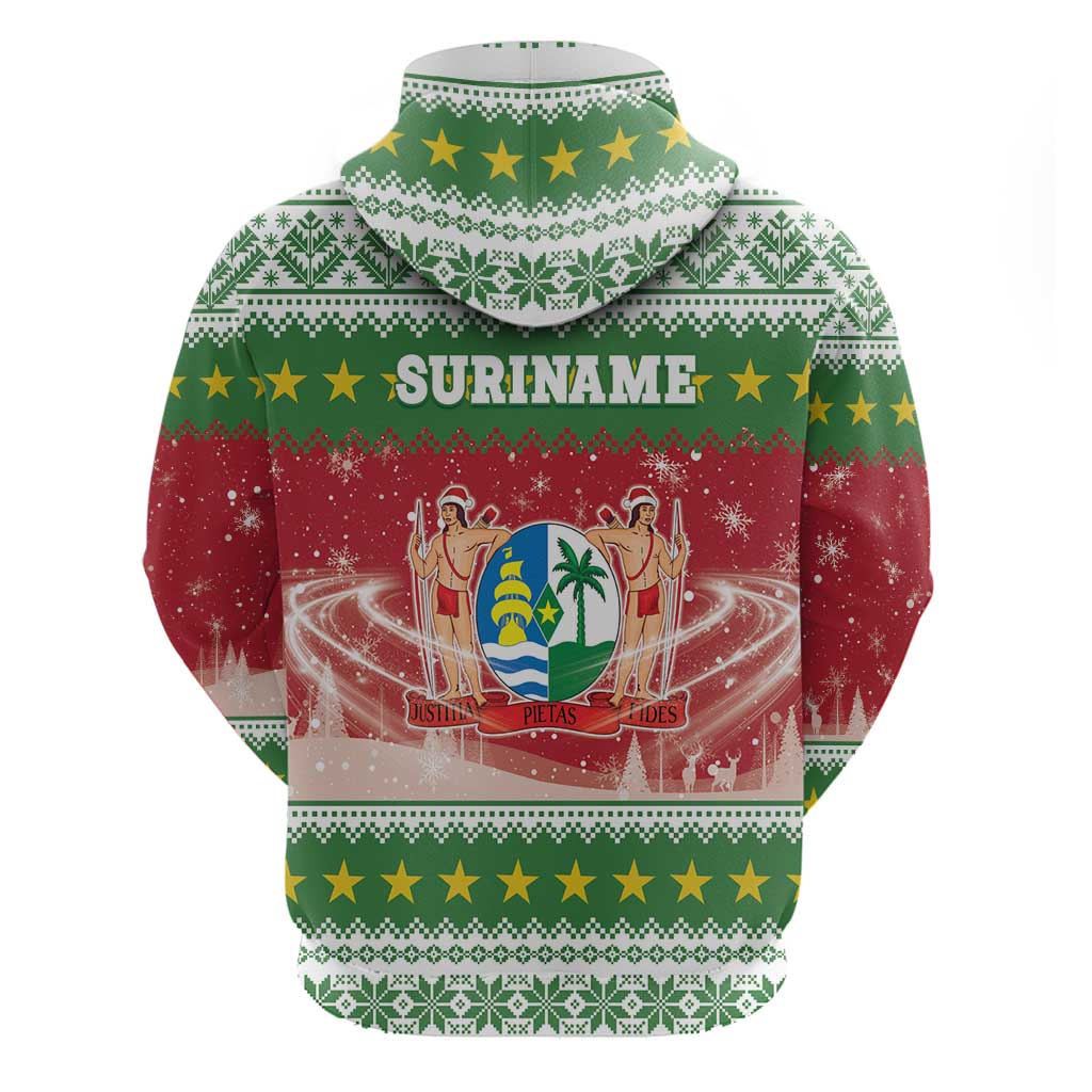 Suriname Christmas Hoodie Coat Of Arms Zalig Kersfeest - Wonder Print Shop