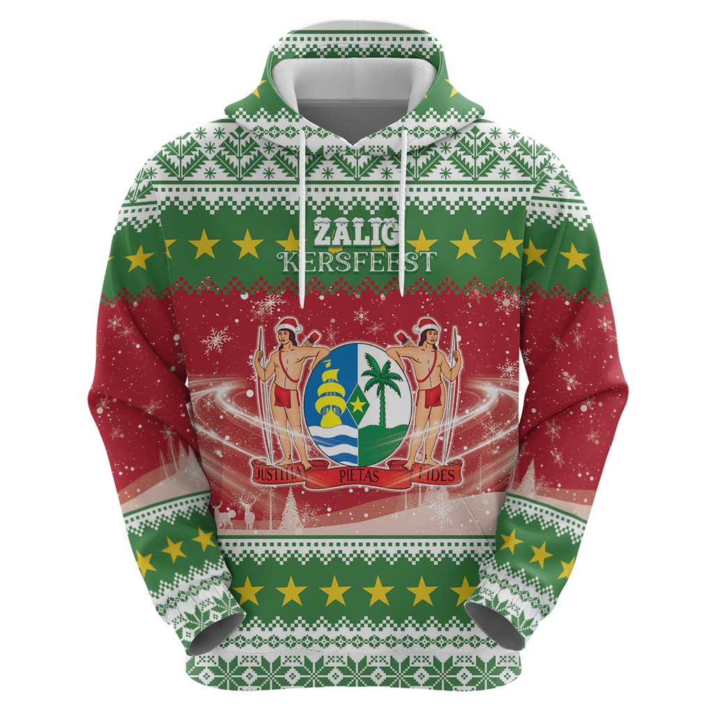 Suriname Christmas Hoodie Coat Of Arms Zalig Kersfeest - Wonder Print Shop