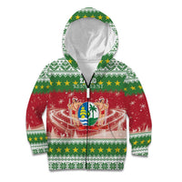 Suriname Christmas Kid Hoodie Coat Of Arms Zalig Kersfeest - Wonder Print Shop