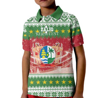 Suriname Christmas Kid Polo Shirt Coat Of Arms Zalig Kersfeest - Wonder Print Shop