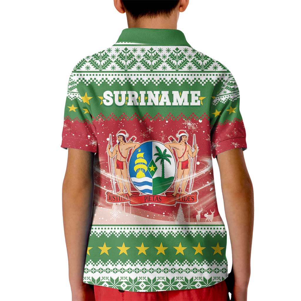 Suriname Christmas Kid Polo Shirt Coat Of Arms Zalig Kersfeest - Wonder Print Shop