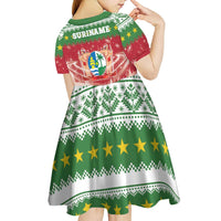 Suriname Christmas Kid Short Sleeve Dress Coat Of Arms Zalig Kersfeest - Wonder Print Shop