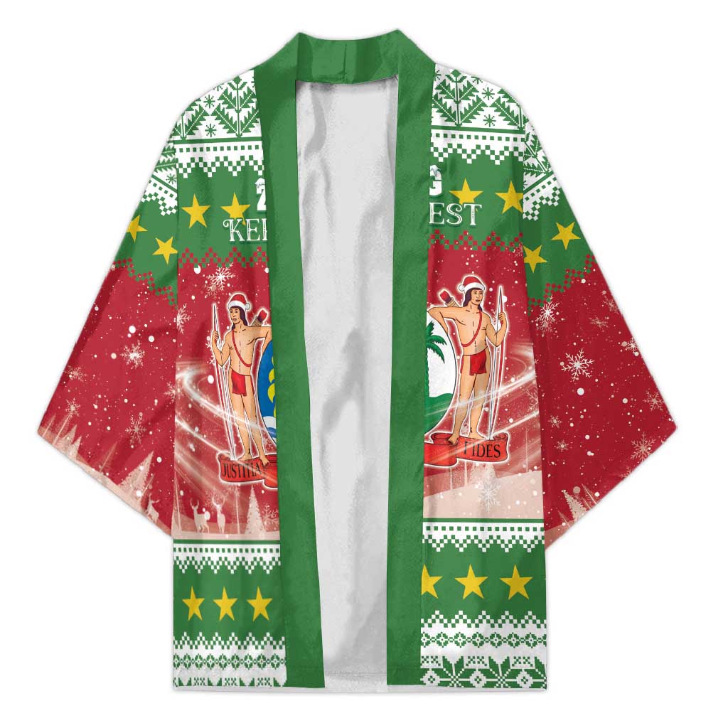 Suriname Christmas Kimono Coat Of Arms Zalig Kersfeest - Wonder Print Shop