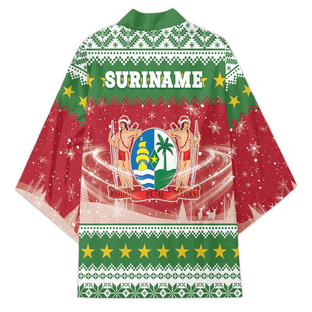 Suriname Christmas Kimono Coat Of Arms Zalig Kersfeest - Wonder Print Shop