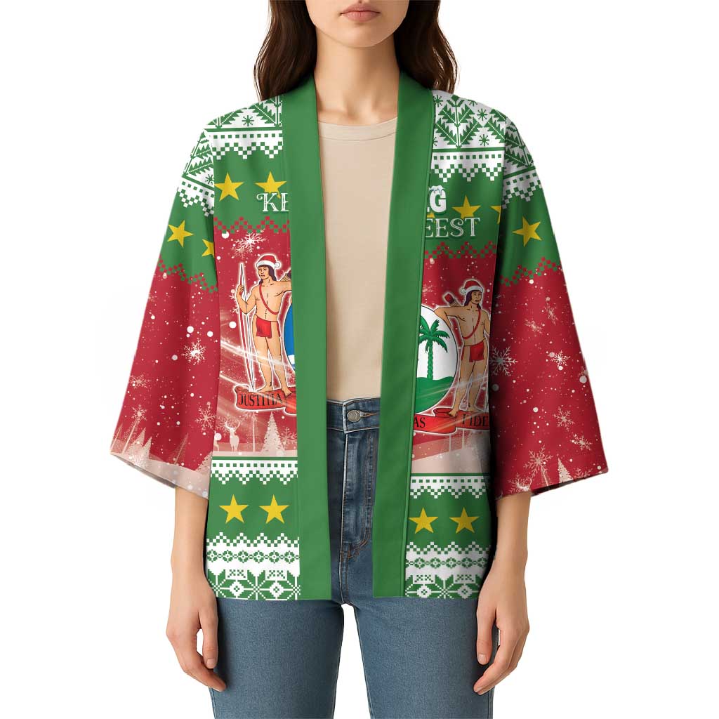 Suriname Christmas Kimono Coat Of Arms Zalig Kersfeest - Wonder Print Shop