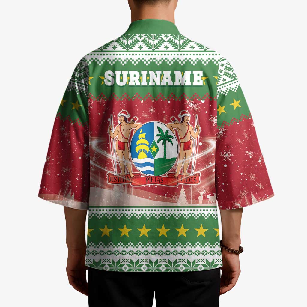 Suriname Christmas Kimono Coat Of Arms Zalig Kersfeest - Wonder Print Shop